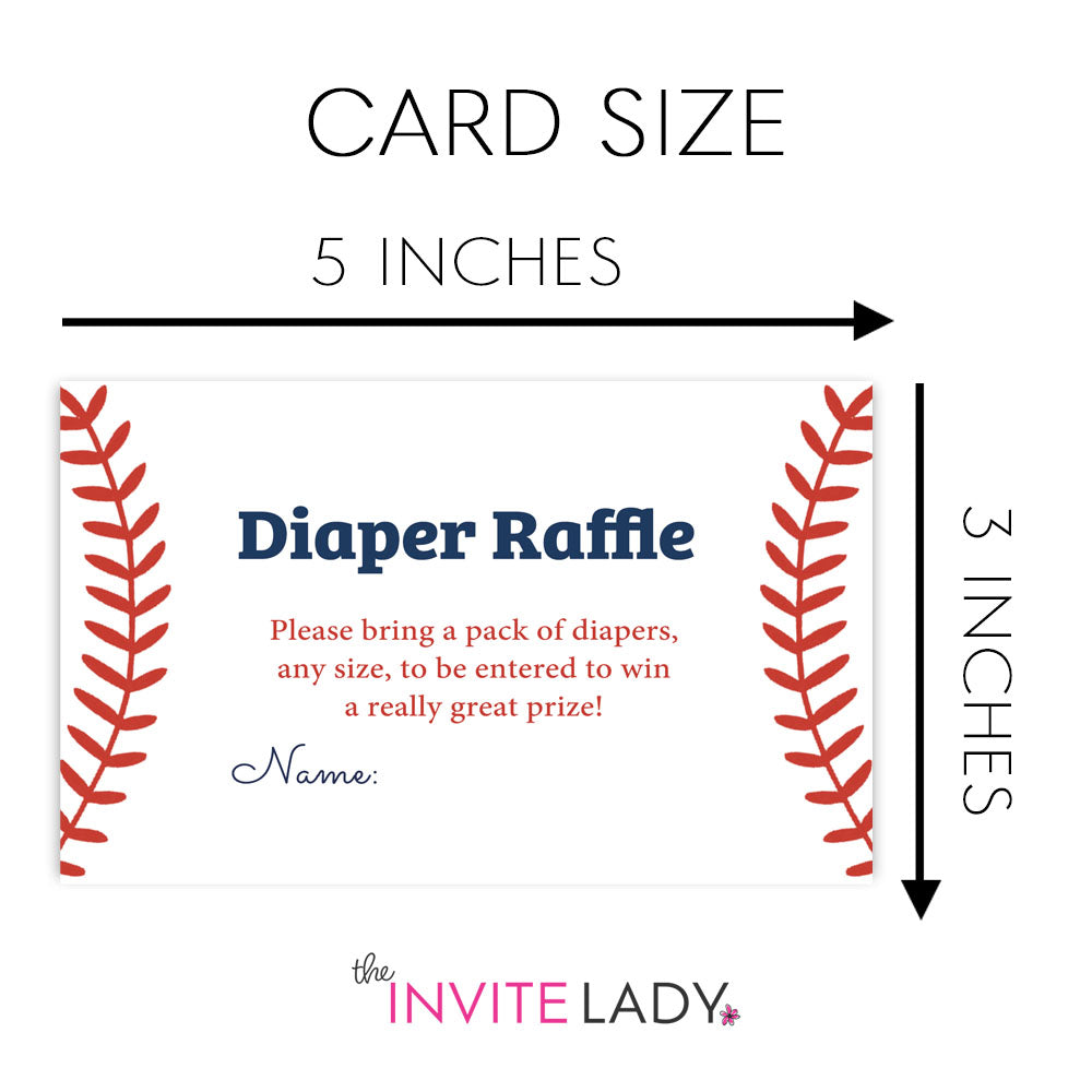 Baseball Diaper Raffle Tickets