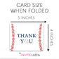 Baseball Thank You Card