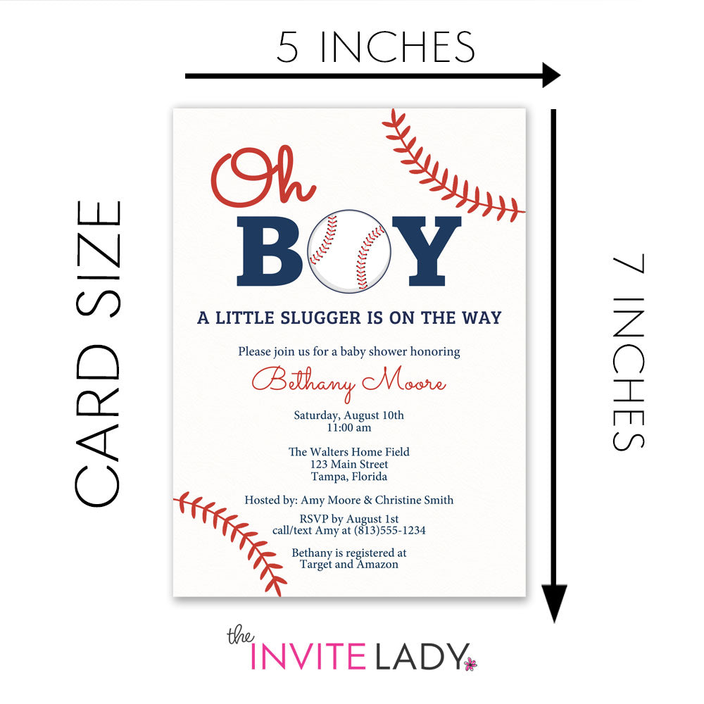Baseball Baby Shower Invitation