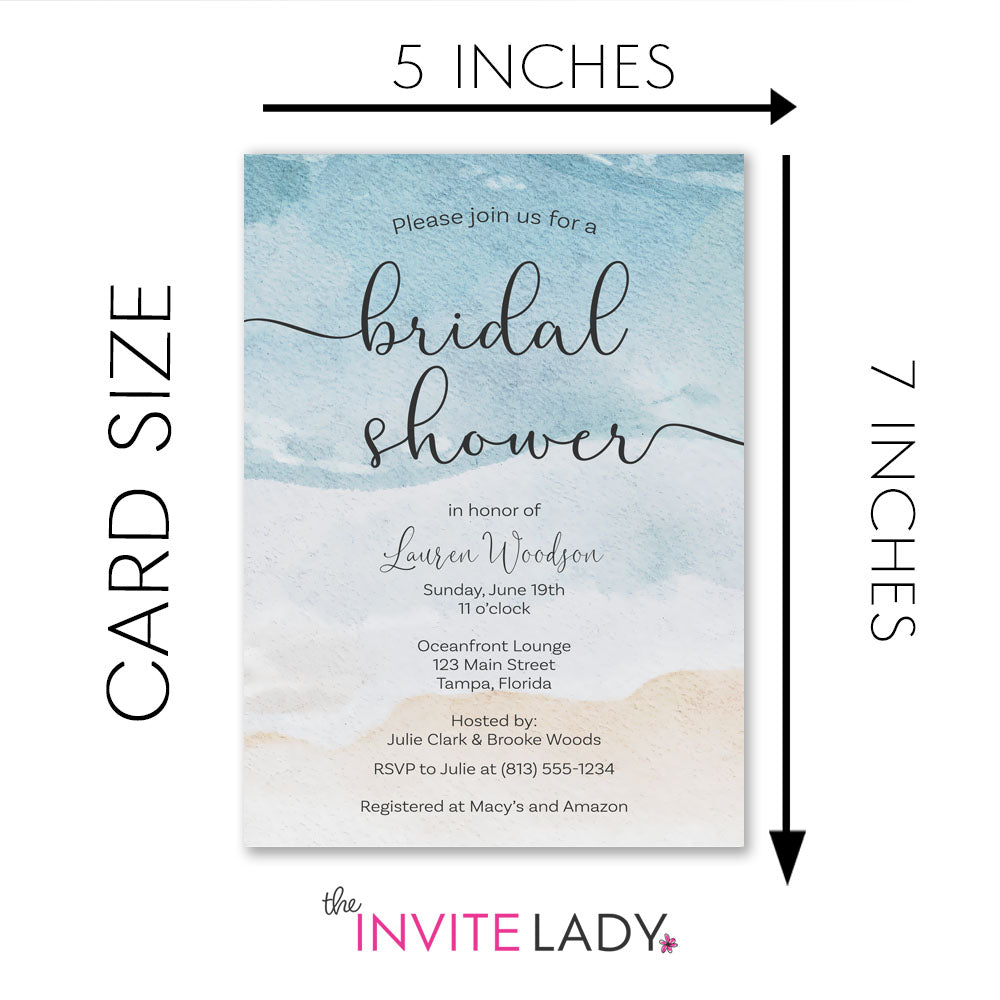 Beach Bridal Shower Invitation