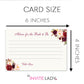 Burgundy Blooms Advice for the Bride Card