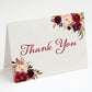 Burgundy Blooms Thank You Card