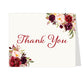 Burgundy Blooms Thank You Card