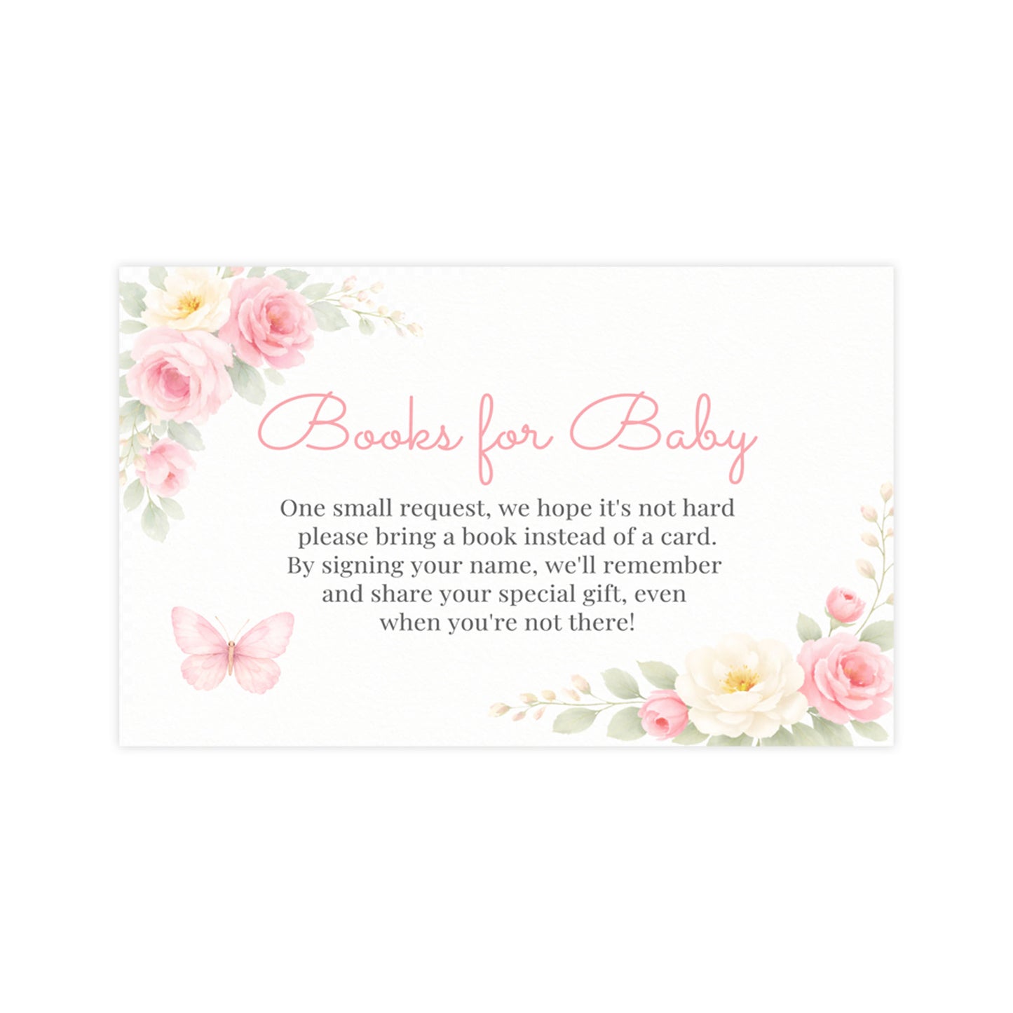 Butterfly Bring a Book Card