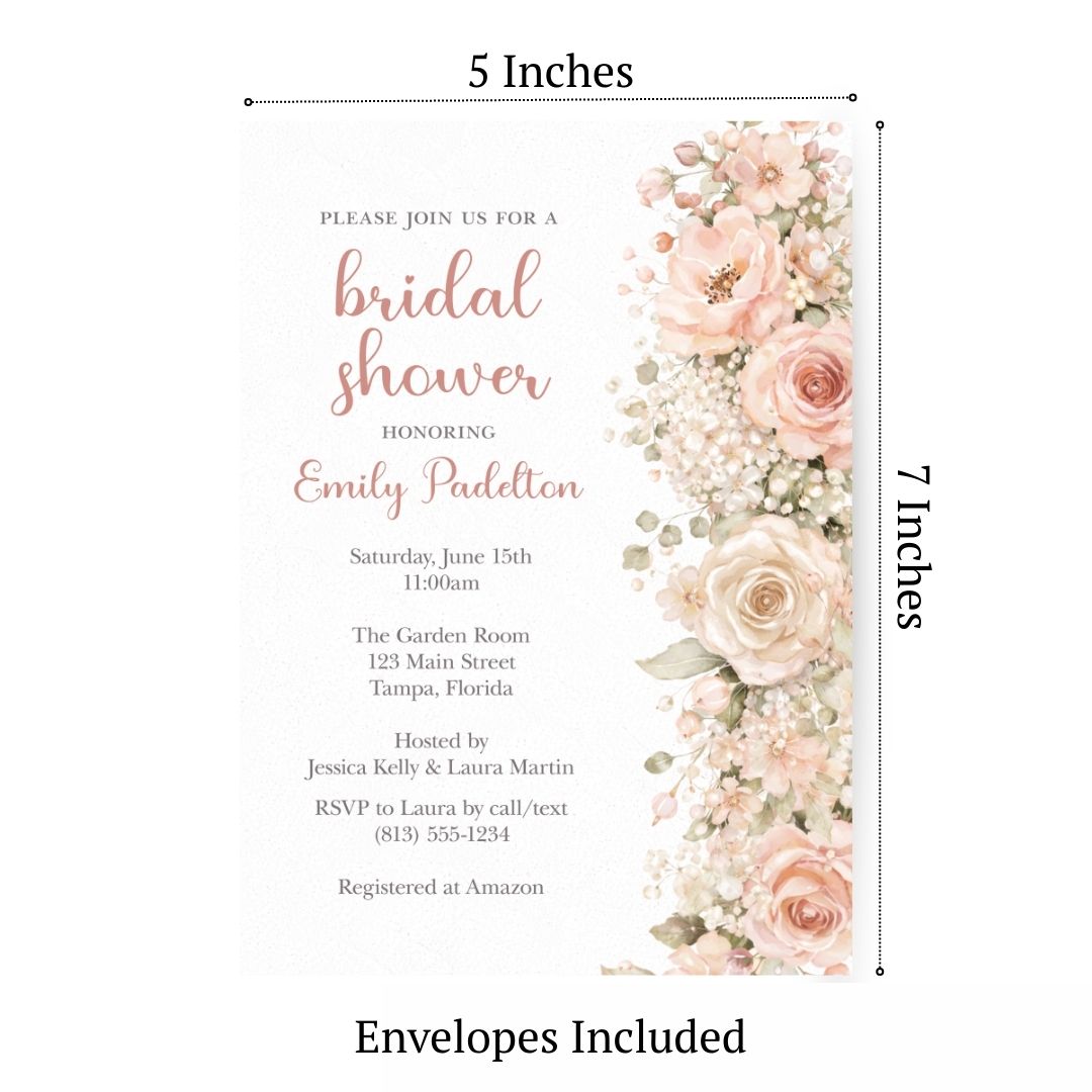 Cascading Florals Bridal Shower Invitation