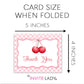 Cherry Themed Baby Shower Thank You Card
