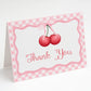 Cherry Themed Baby Shower Thank You Card
