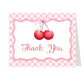 Cherry Themed Baby Shower Thank You Card