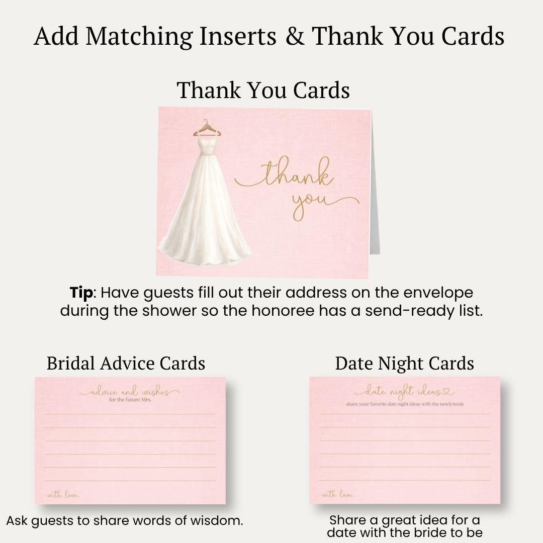 Bridal Gown Bridal Shower Invitation