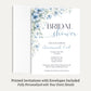 Blooming Corners Something Blue Bridal Shower Invite