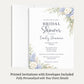 Sage & Blue Blooms Floral Bridal Shower Invitation