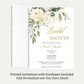 White Rose Bridal Shower Invitation