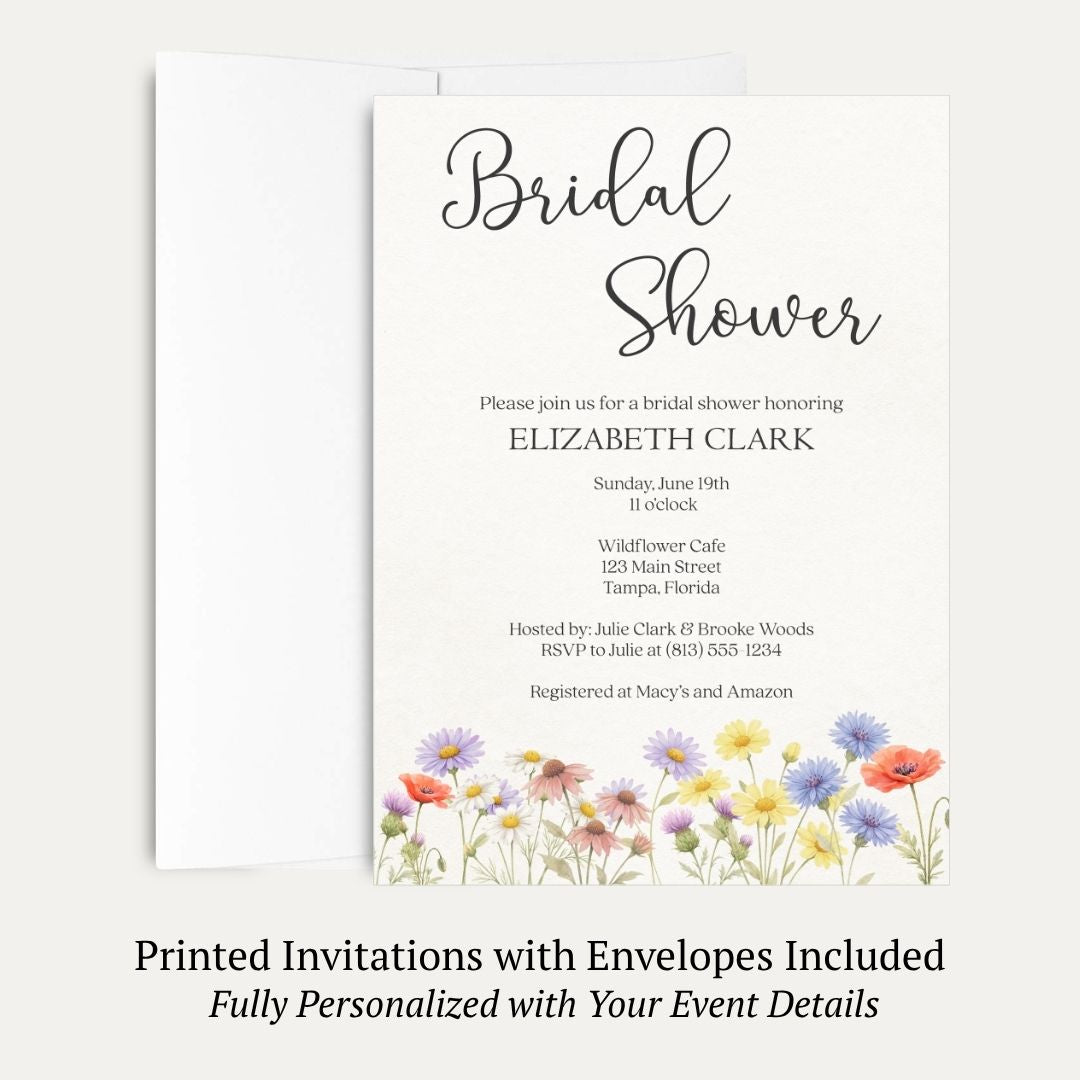 Wildflower Bridal Shower Invitation