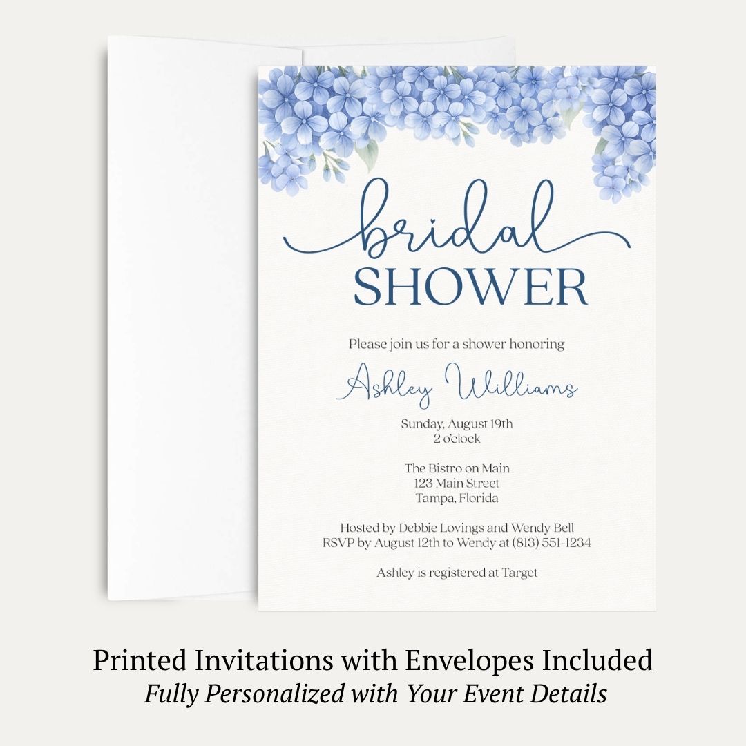 Hydrangea Bridal Shower Invitation