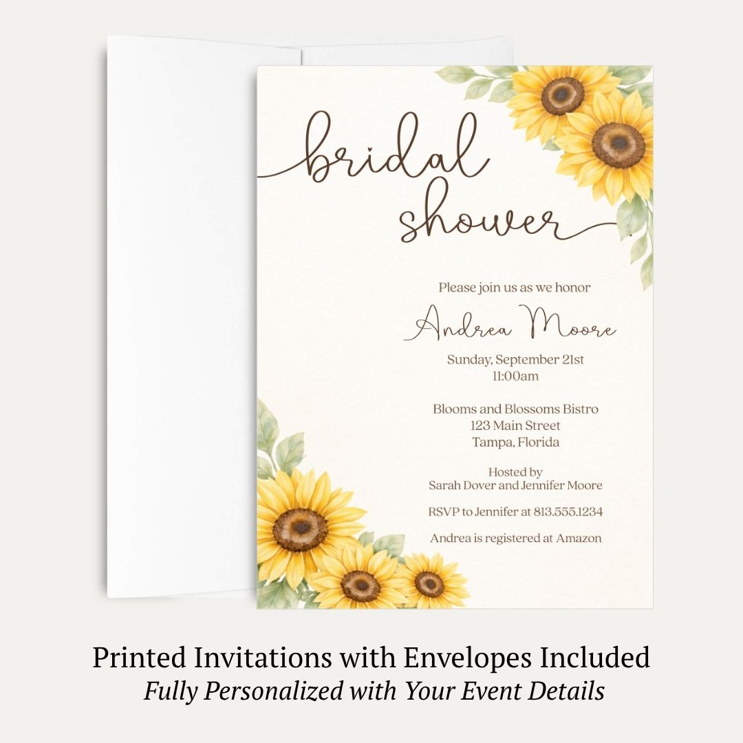 Sunflower Bridal Shower Invitation