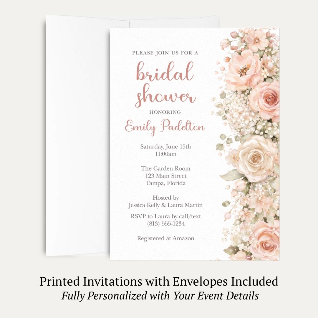 Cascading Florals Bridal Shower Invitation