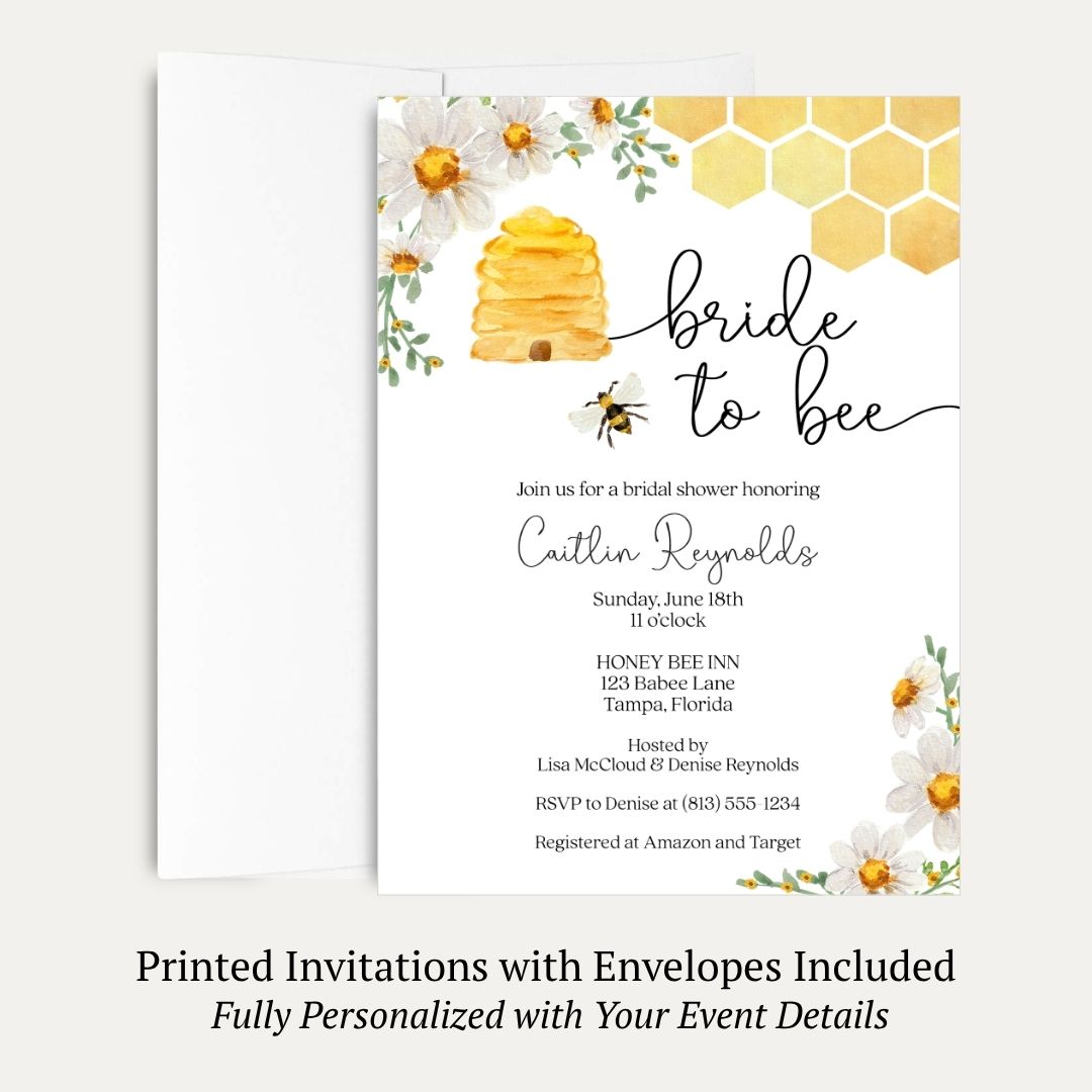 Bride to Bee Bridal Shower Invitation