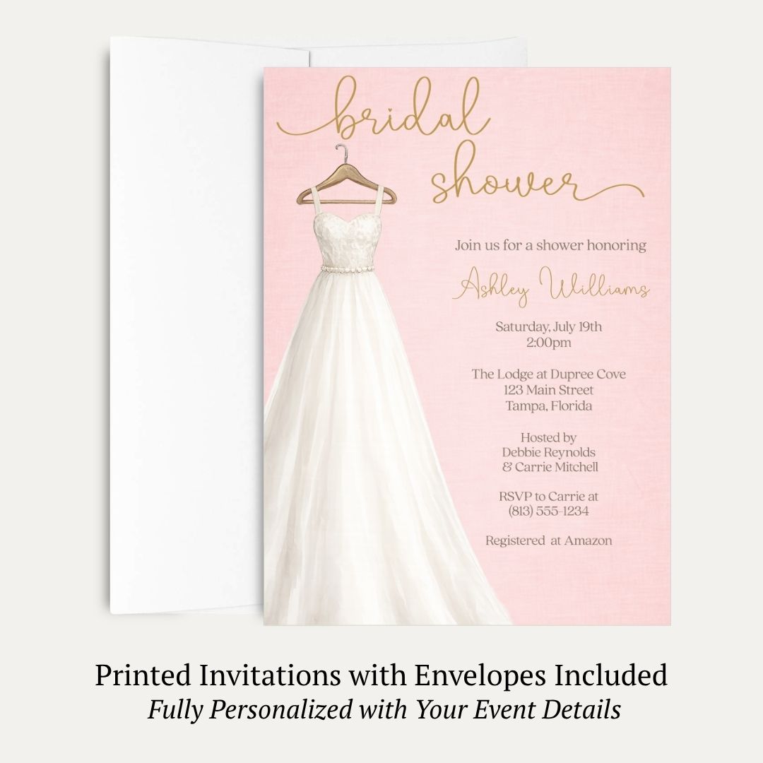 Bridal Gown Bridal Shower Invitation