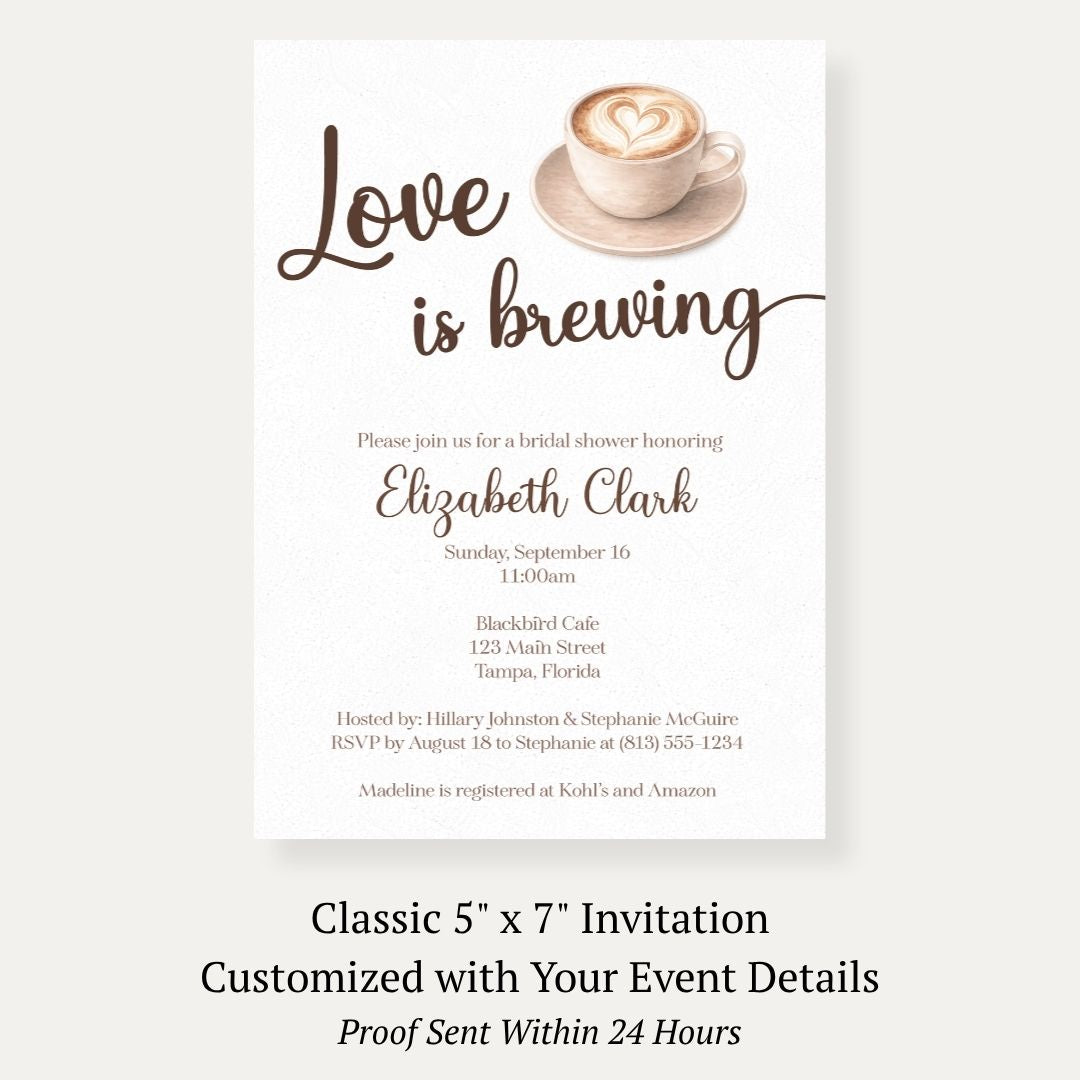 Love is Brewing Bridal Shower Invitation