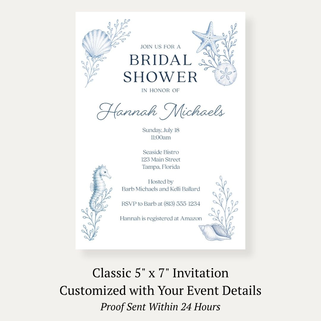 Coastal Bridal Shower Invitation