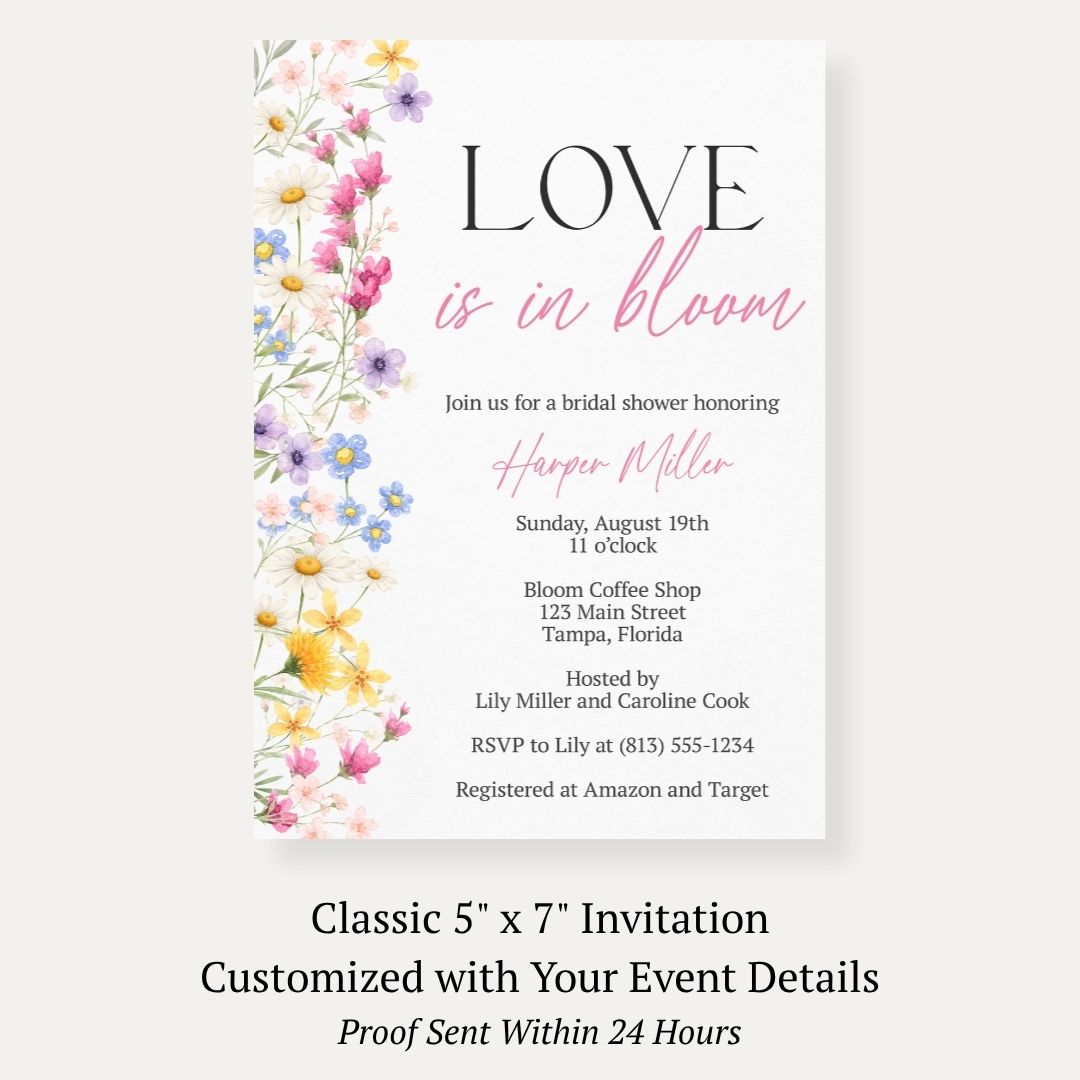 Love is in Bloom Bridal Shower Invitation