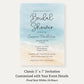 Painted Beach Bridal Shower Invitation