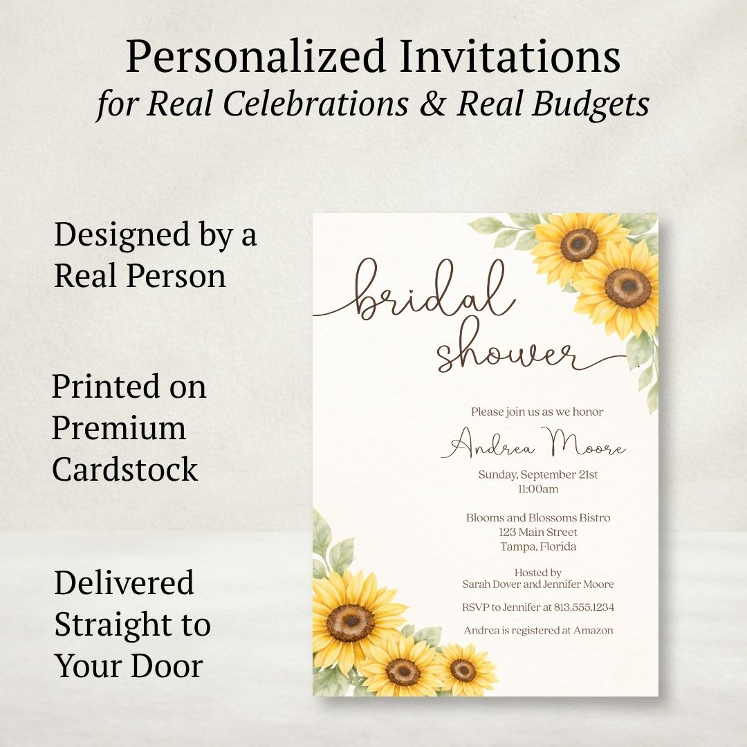 Sunflower Bridal Shower Invitation