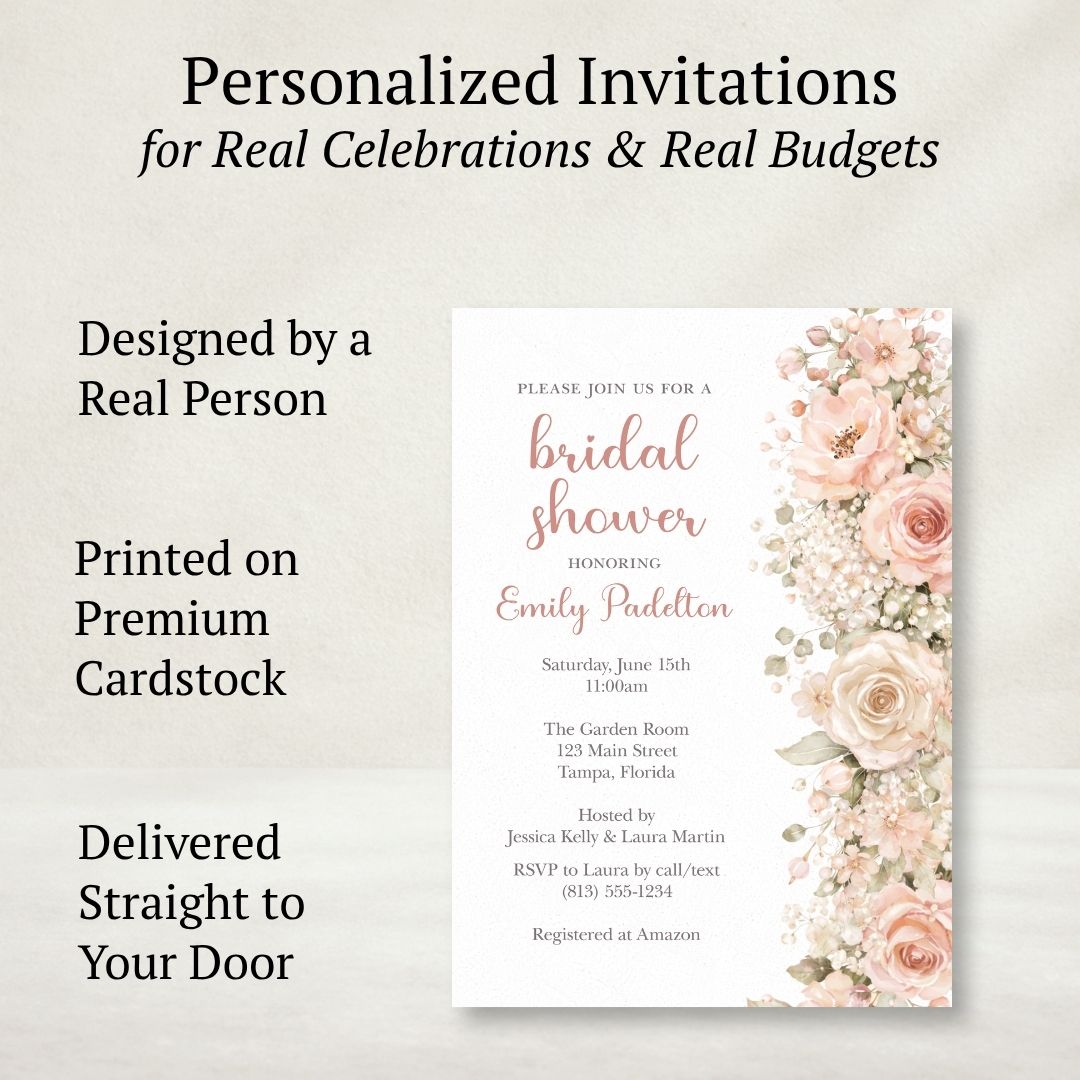 Cascading Florals Bridal Shower Invitation