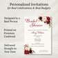 Burgundy Blooms Bridal Shower Invitation