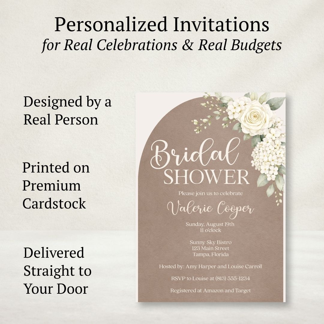 Boho Arch Bridal Shower Invitation