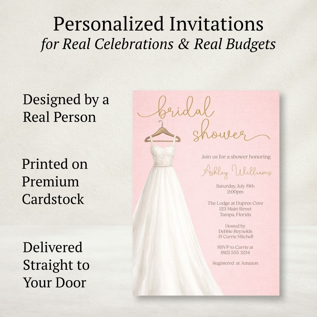 Bridal Gown Bridal Shower Invitation