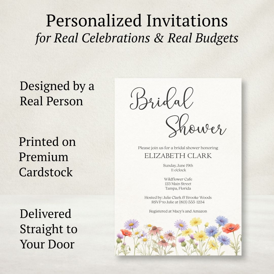 Wildflower Bridal Shower Invitation
