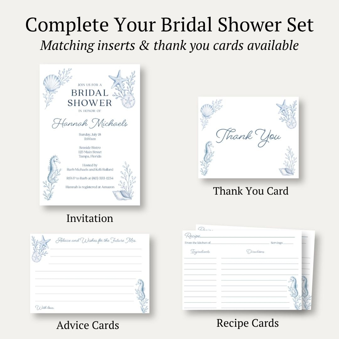Coastal Bridal Shower Invitation