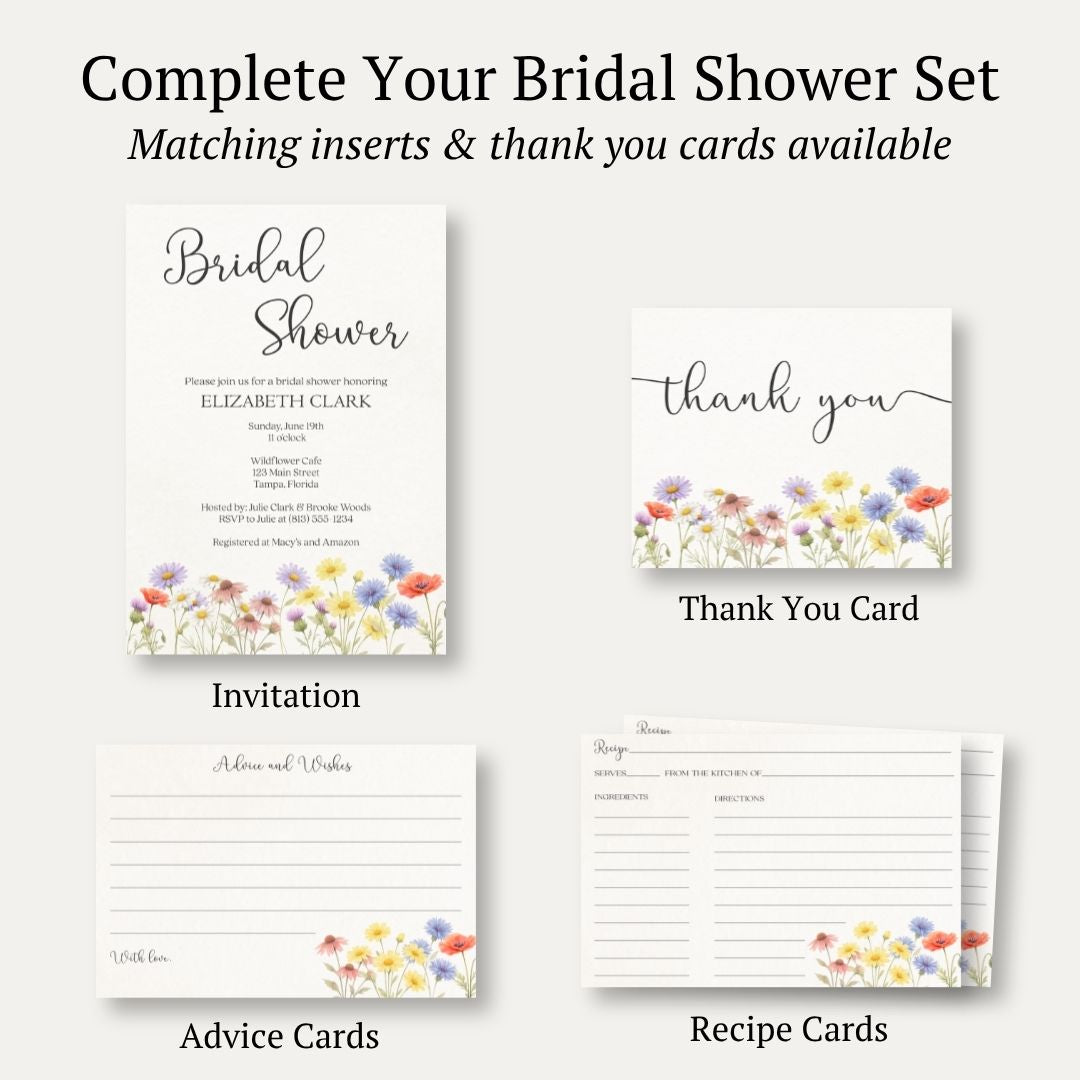 Wildflower Bridal Shower Invitation