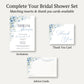 Blooming Corners Something Blue Bridal Shower Invite