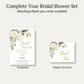 White Rose Bridal Shower Invitation