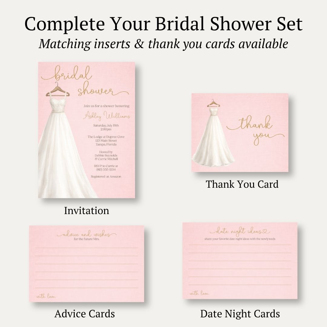 Bridal Gown Bridal Shower Invitation