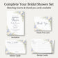 Sage & Blue Blooms Floral Bridal Shower Invitation