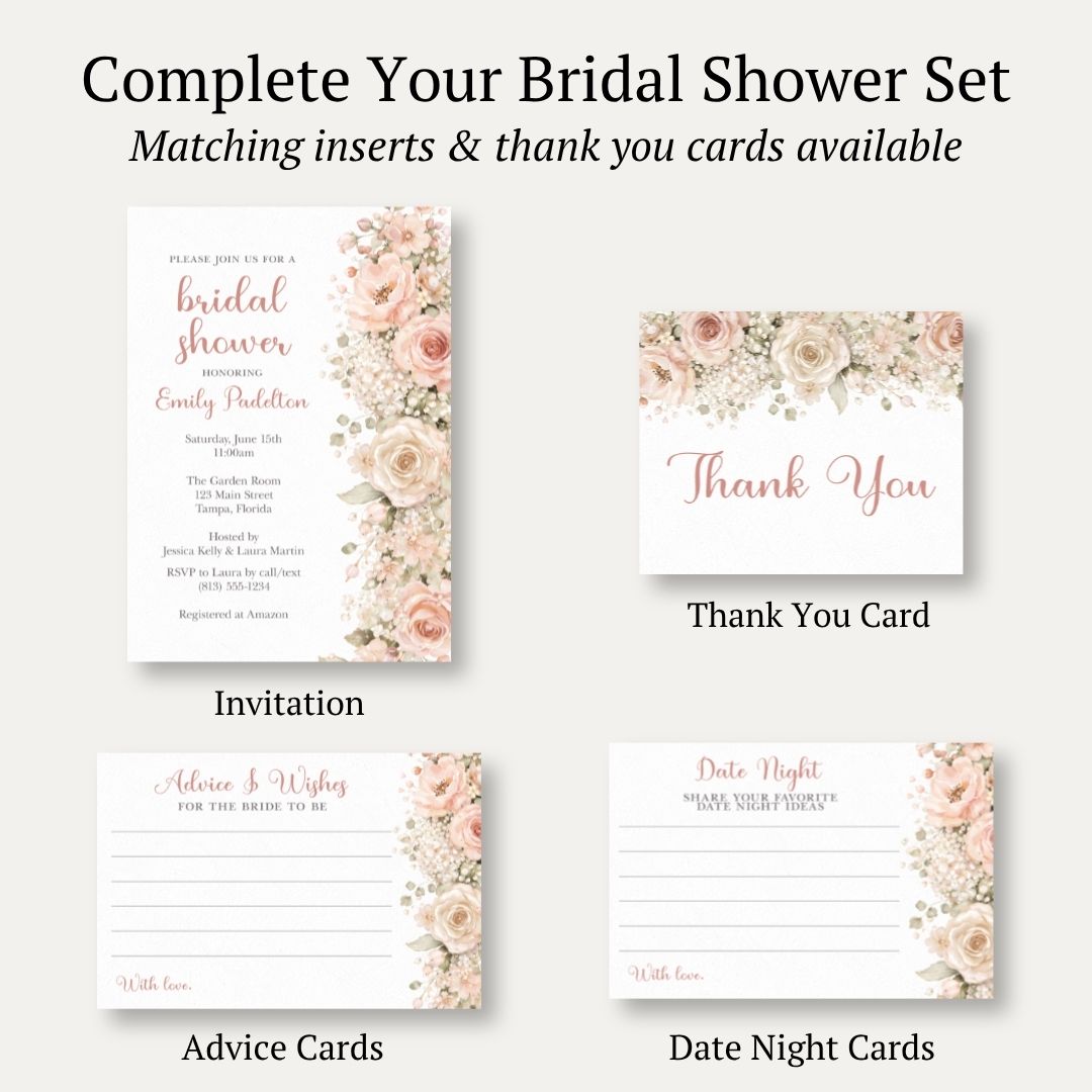 Cascading Florals Bridal Shower Invitation