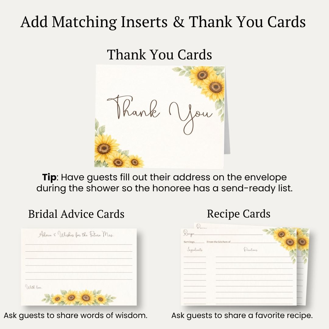 Sunflower Bridal Shower Invitation
