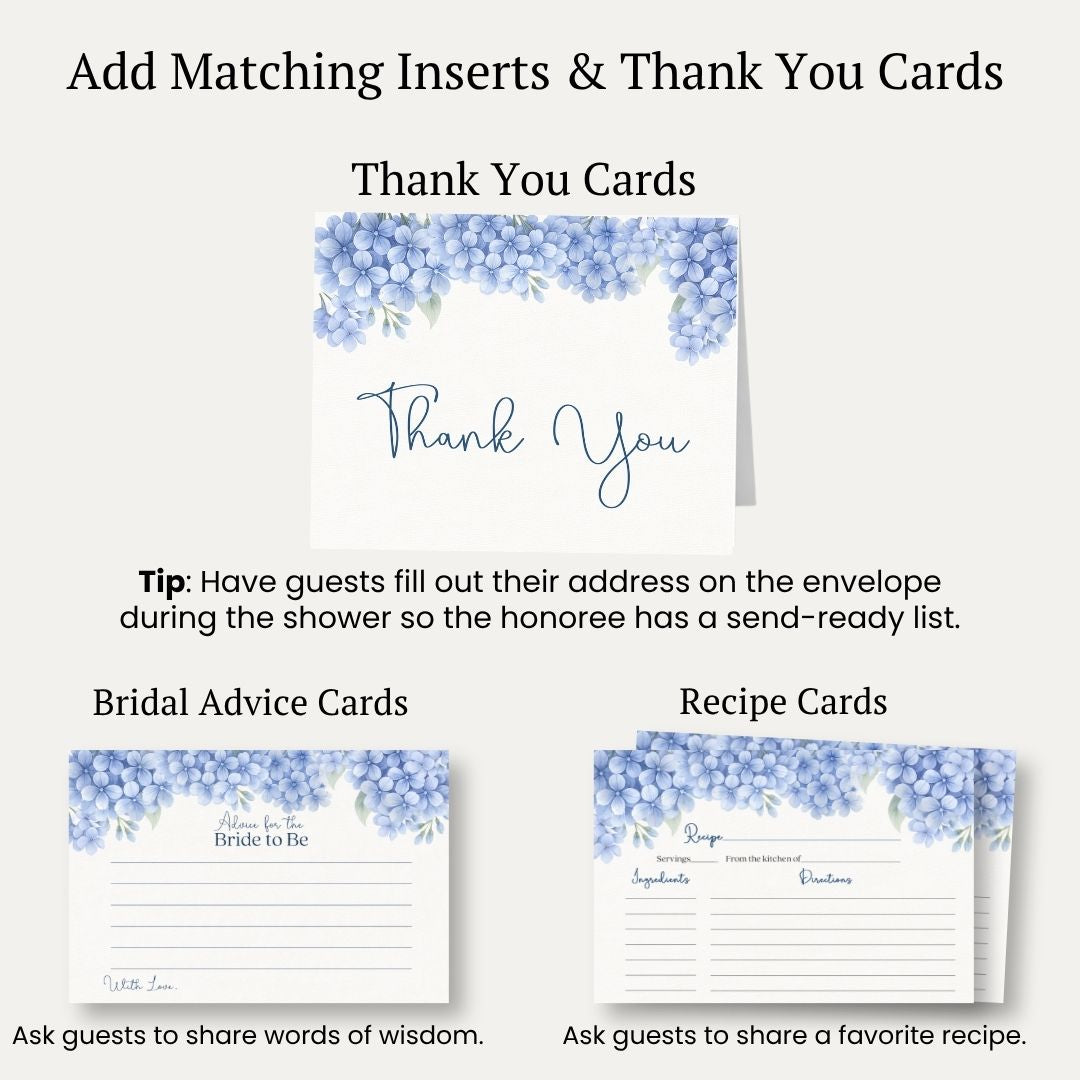 Hydrangea Bridal Shower Invitation