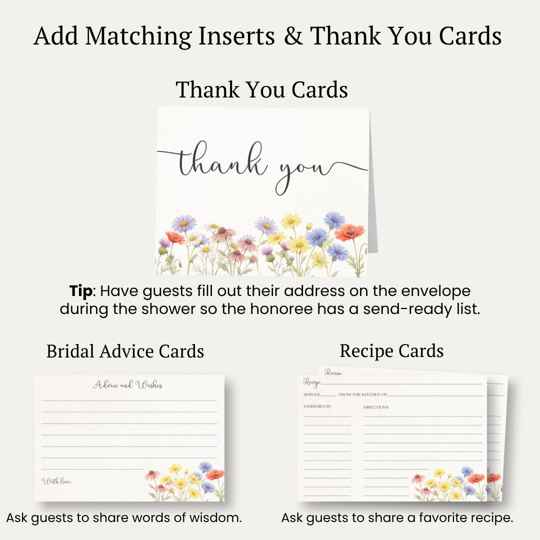 Wildflower Bridal Shower Invitation