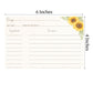 Sunflowers Recipe Card