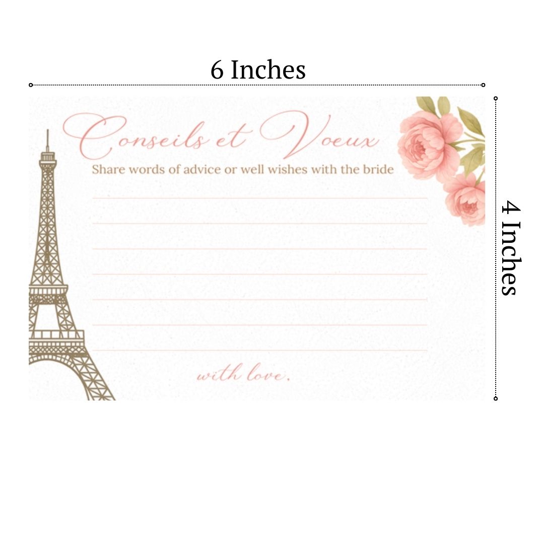 Paris Love Story Advice Card
