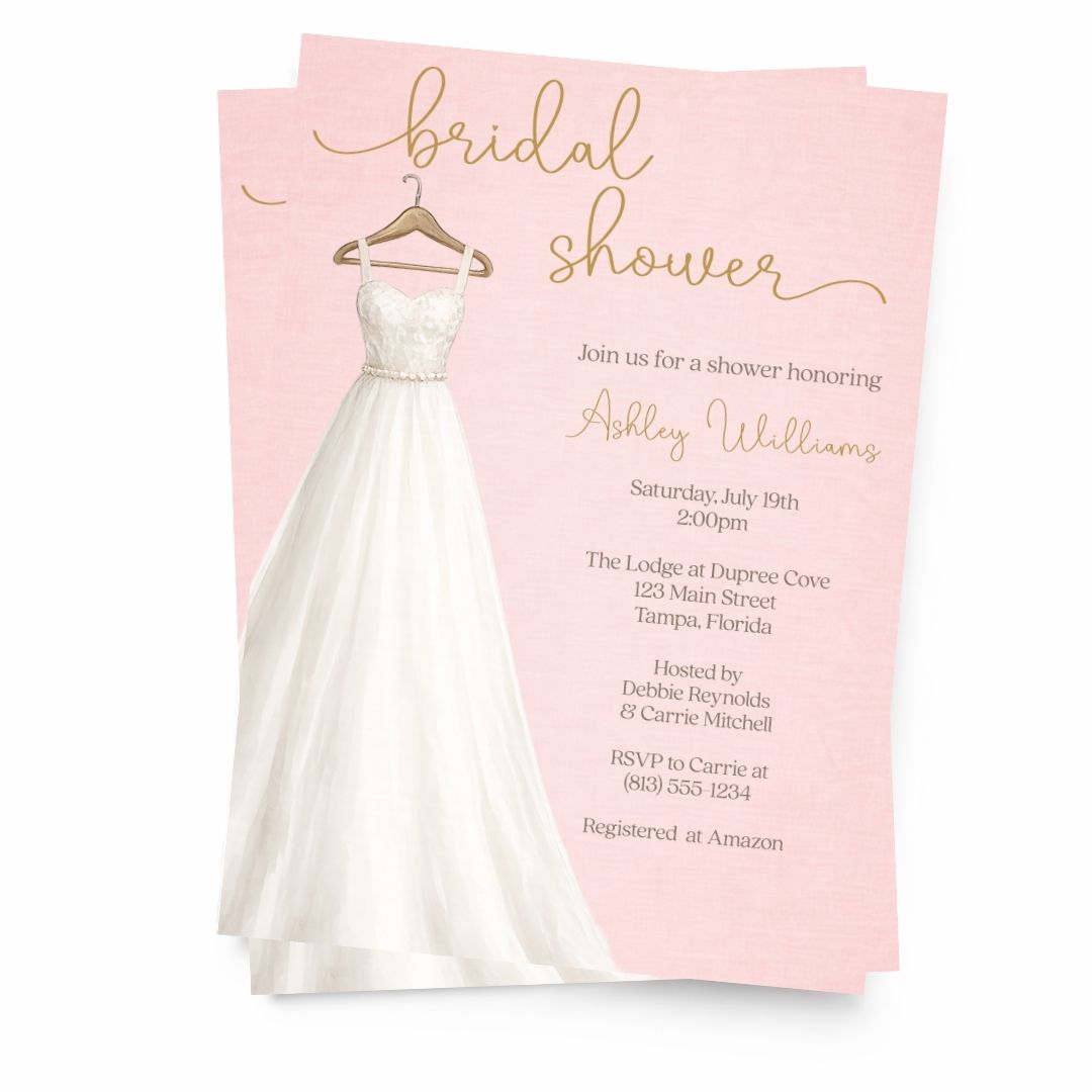 Bridal Gown Shower Invitation