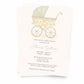 Vintage Sage & Ivory Carriage Baby Shower Invitation