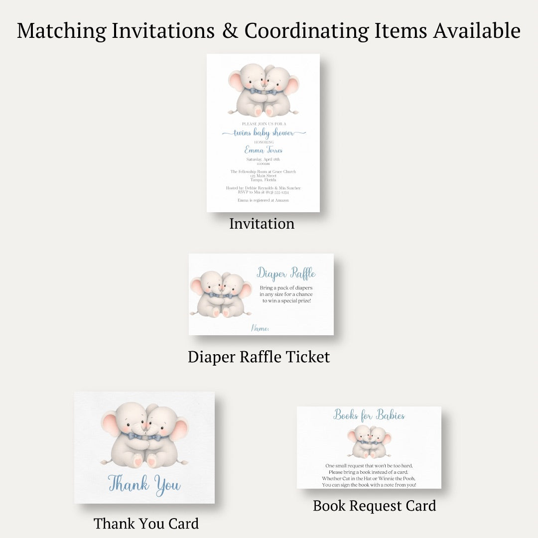 Little Peanut Twin Boy Diaper Raffle Ticket
