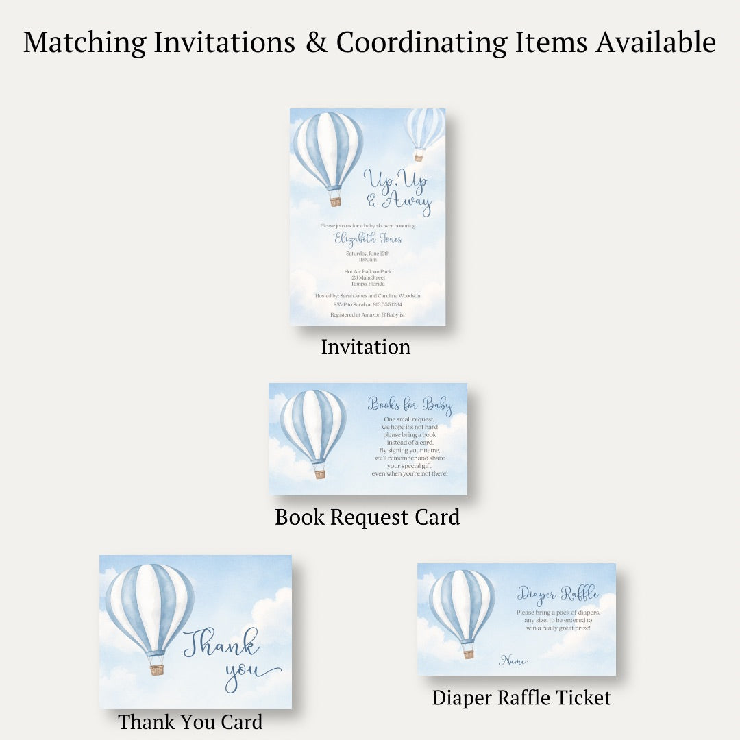 Hot Air Balloon Bring a Book Card