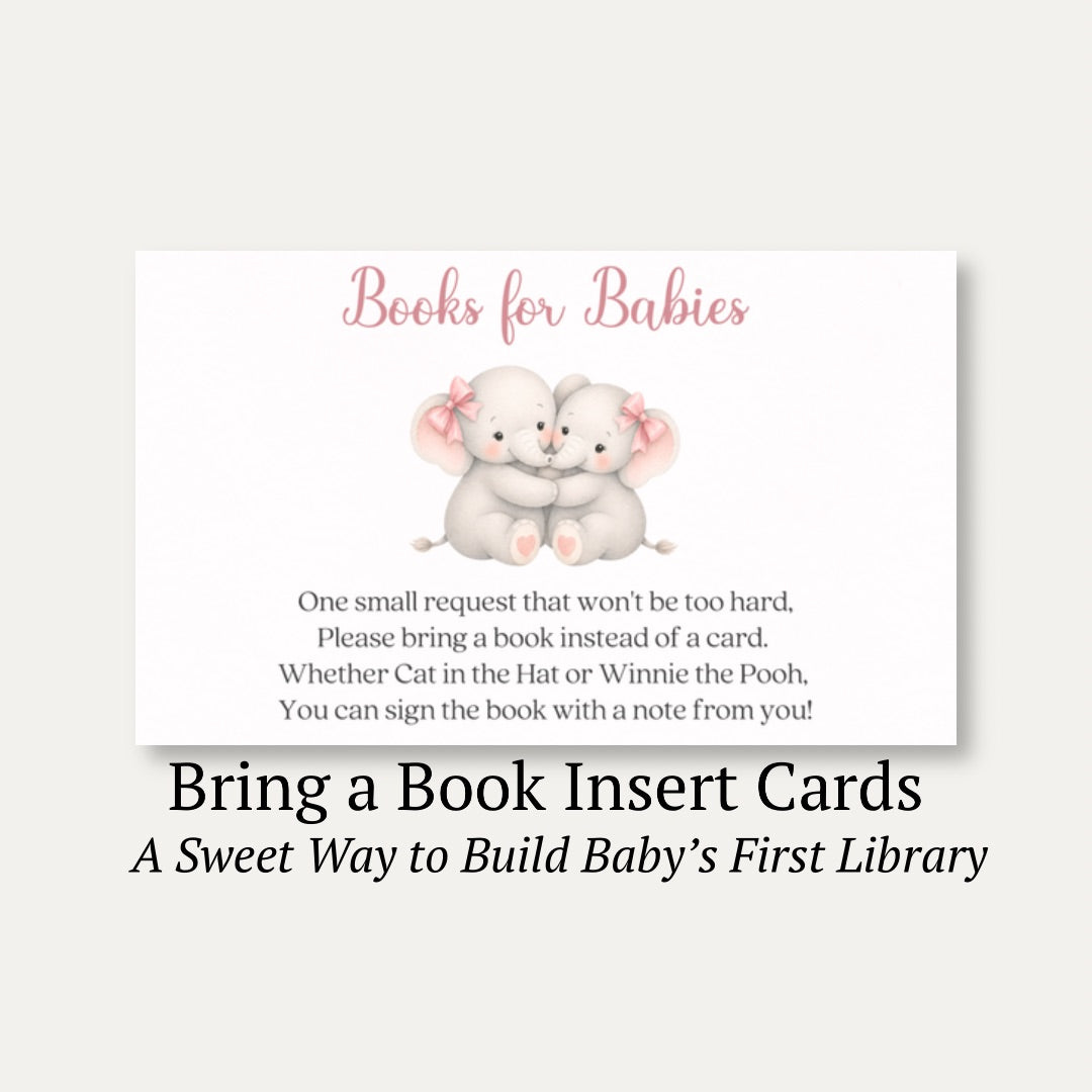 Little Peanut Twin Girl Bring a Book Card