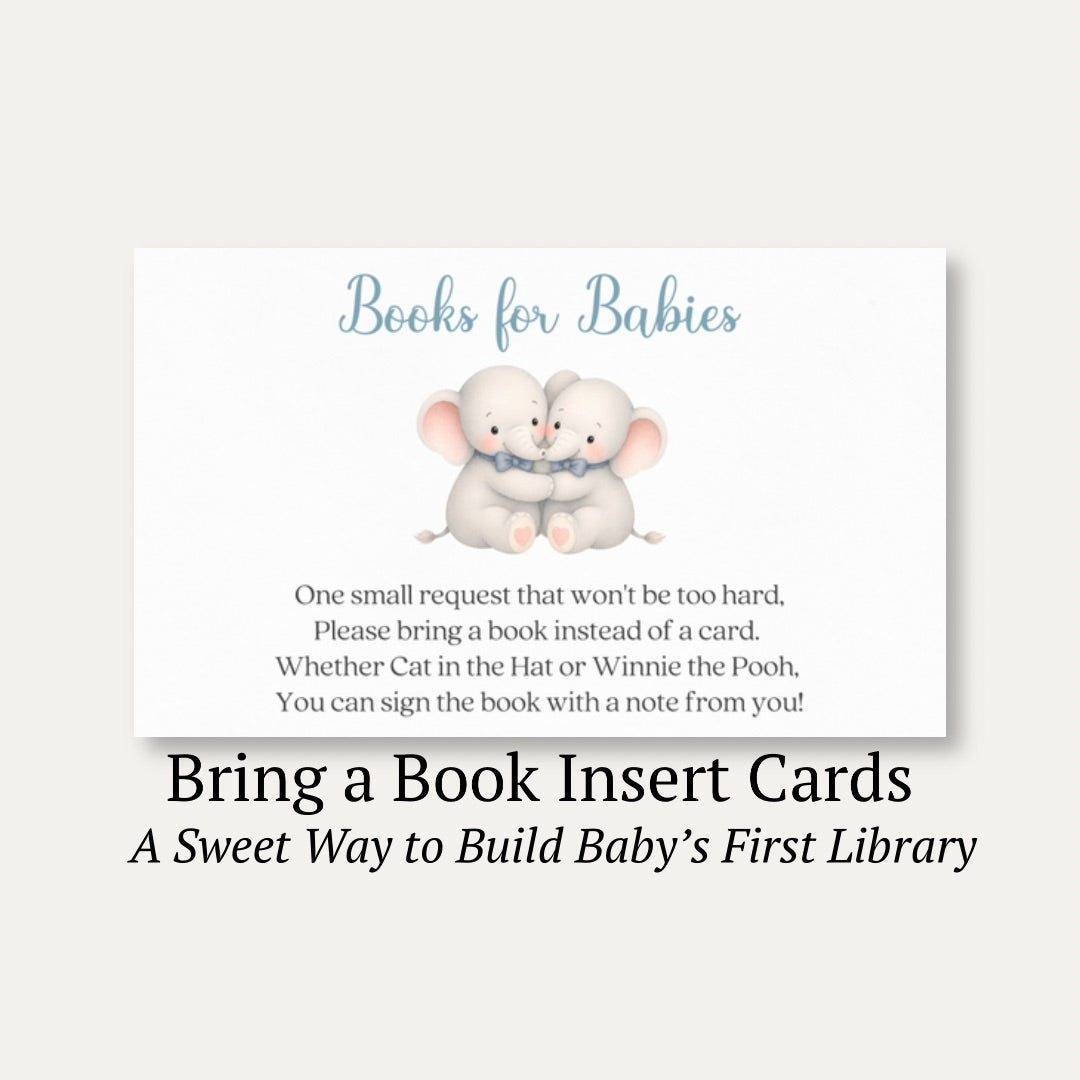 Little Peanut Twin Boy Bring a Book Card